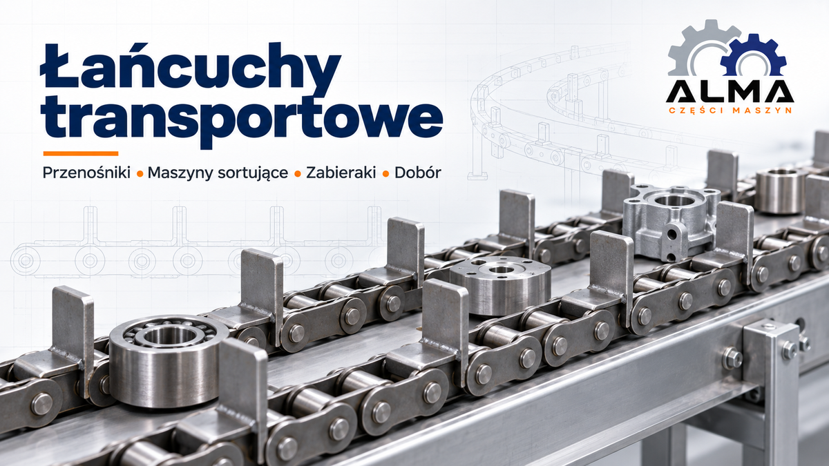 Łańcuchy transportowe z zabierakami do przenośników i maszyn sortujących – ALMA